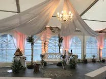 Dekoration Zelt für eine Hochzeit