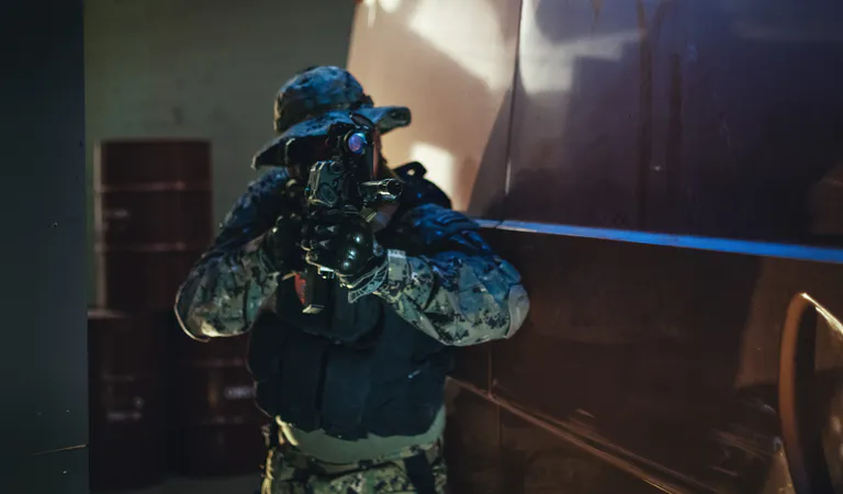 Airsoft im Battle City mit Ausrüstung bei einem Polterabend