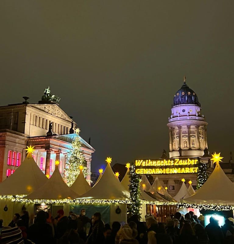 Photo shared by TravelSECRET GmbH on December 20, 2021 tagging @visit_berlin, and @weihnachtszauberberlin. May be an image of 1 person and outdoors.