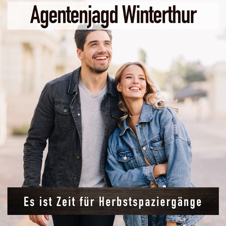 Photo by URBANescape in Winterthur. May be an image of 1 person and text that says 'Agentenjagd Winterthur Es ist Zeit für Herbstspaziergänge'.