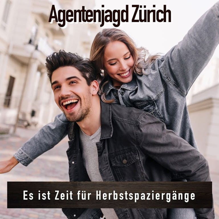 Photo by URBANescape on September 18, 2022. May be an image of 1 person and text that says 'Agentenjagd Zürich H8கச8ச Es ist Zeit für Herbstspaziergänge'.