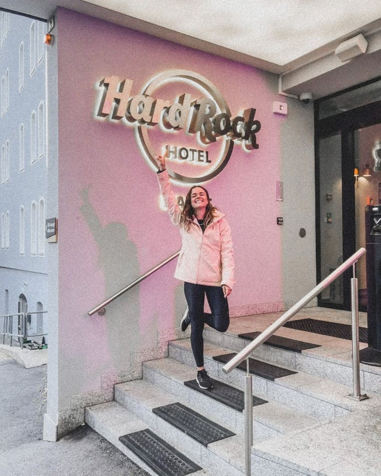 Photo by Hard Rock Hotel Davos in Hard Rock Hotel Davos with @myswitzerland, @hardrockcafe, @santina.malacarne, @davosklosters, @switzerland.vacations, @visitswitzerland, @hardrockhotels, @switzerland.explores, and @hardrocktripper. May be an image of 1 person and standing.